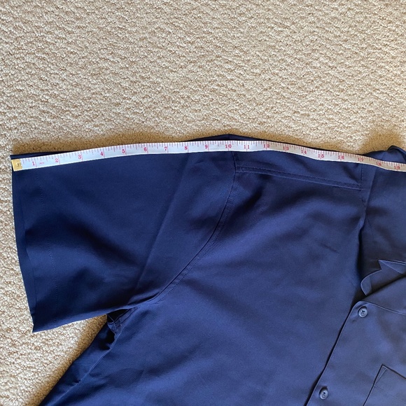 Port Authority shirt short sleeve button up navy Large - Picture 7 of 12
